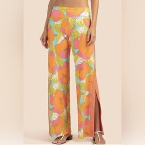 NWT Trina Turk Playa de Flor Swim Coverup Pants $162 Side Slits
